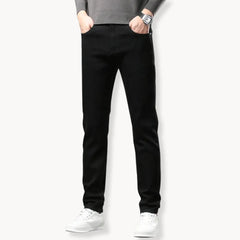 Rechtdoorlopende jeans met fleece voering