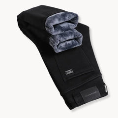 Rechtdoorlopende jeans met fleece voering