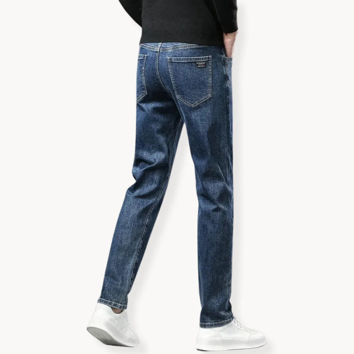 Rechtdoorlopende jeans met fleece voering