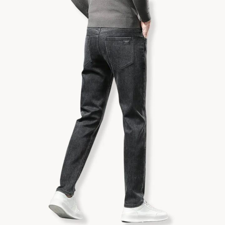 Rechtdoorlopende jeans met fleece voering