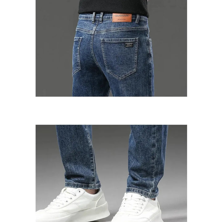 Rechtdoorlopende jeans met fleece voering