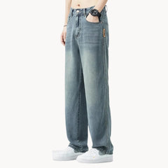 Relaxed fit jeans met lichte wassing
