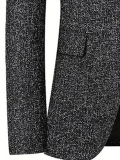 Slim-fit jas met notch lapel en kreukbestendig materiaal
