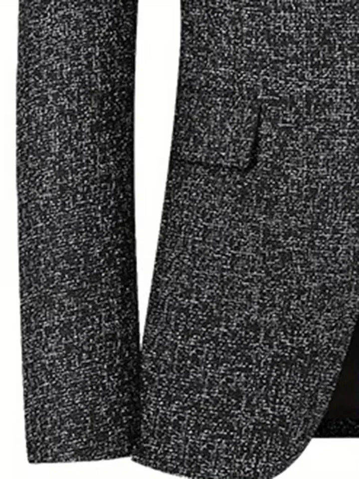 Slim-fit jas met notch lapel en kreukbestendig materiaal