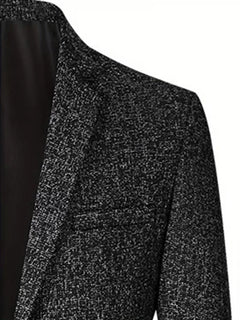 Slim-fit jas met notch lapel en kreukbestendig materiaal