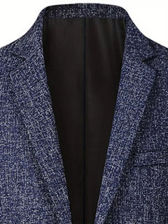 Slim-fit jas met notch lapel en kreukbestendig materiaal