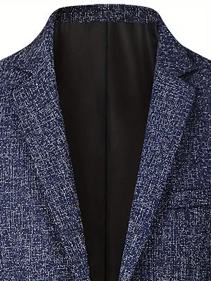 Slim-fit jas met notch lapel en kreukbestendig materiaal