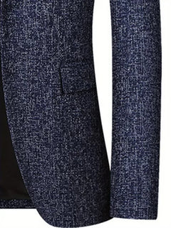Slim-fit jas met notch lapel en kreukbestendig materiaal