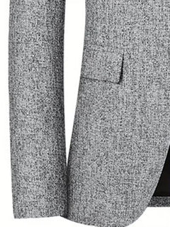 Slim-fit jas met notch lapel en kreukbestendig materiaal