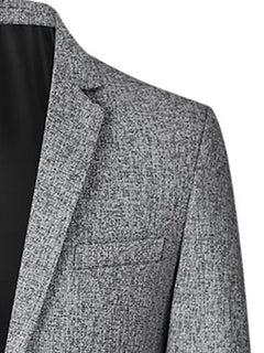 Slim-fit jas met notch lapel en kreukbestendig materiaal