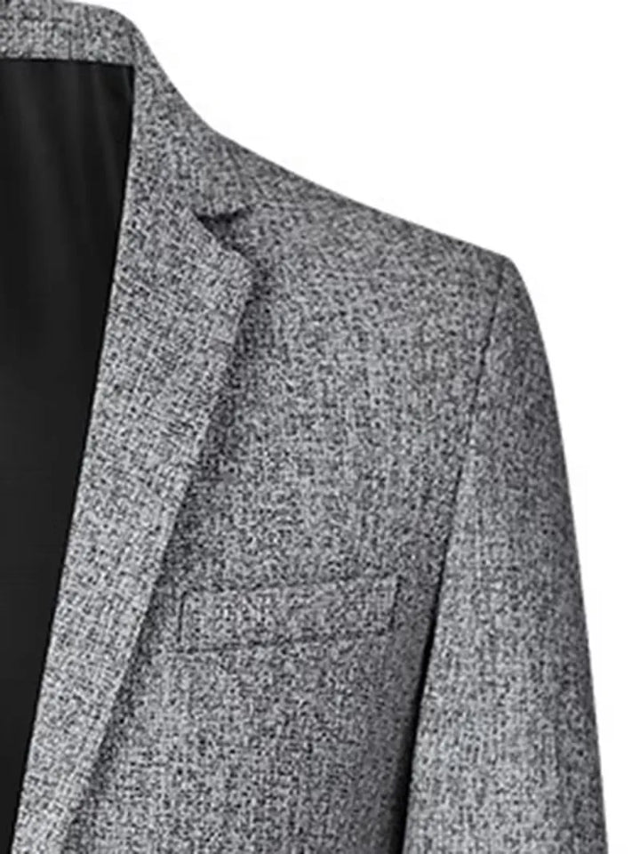 Slim-fit jas met notch lapel en kreukbestendig materiaal