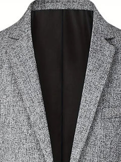 Slim-fit jas met notch lapel en kreukbestendig materiaal