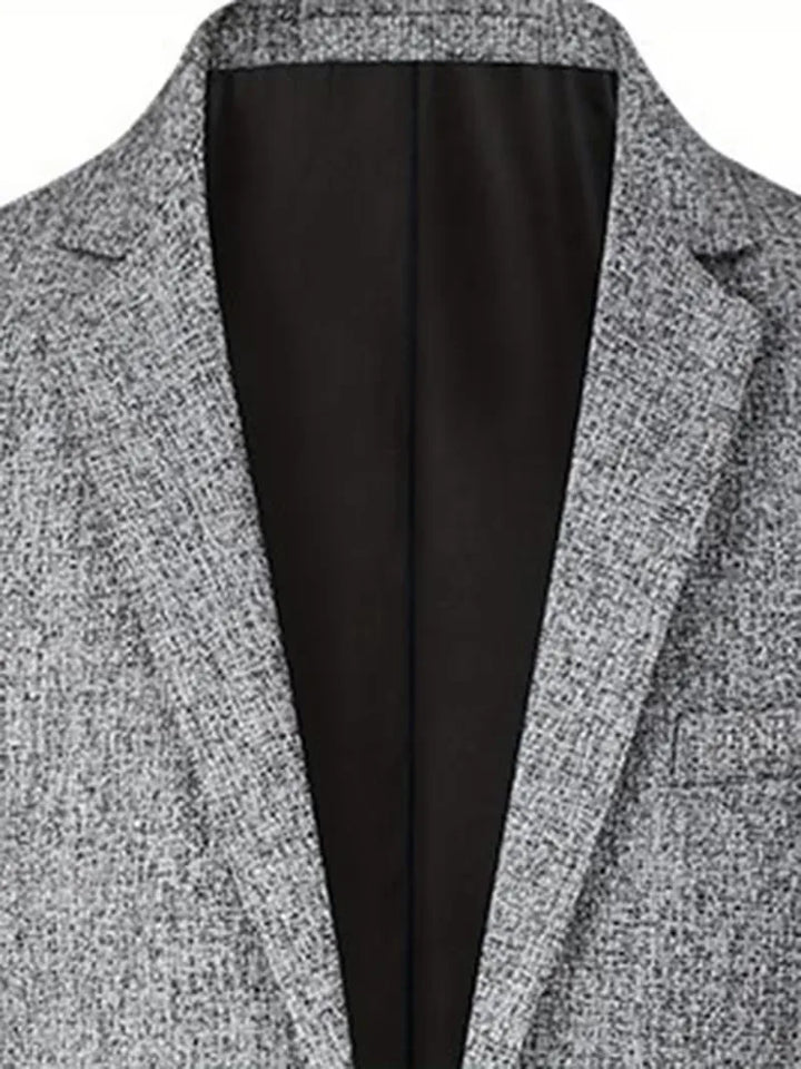 Slim-fit jas met notch lapel en kreukbestendig materiaal