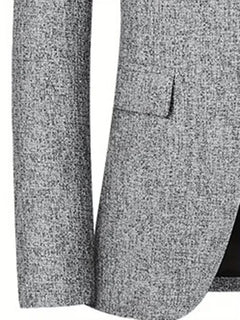 Slim-fit jas met notch lapel en kreukbestendig materiaal
