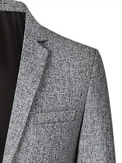 Slim-fit jas met notch lapel en kreukbestendig materiaal