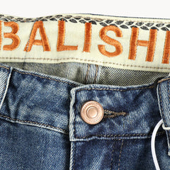 Slim fit jeans met lichtblauwe gewassen denim