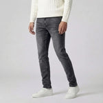 Slim fit jeans met lichte wassing en vijf-pocket stijl