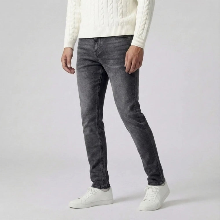 Slim fit jeans met lichte wassing en vijf-pocket stijl