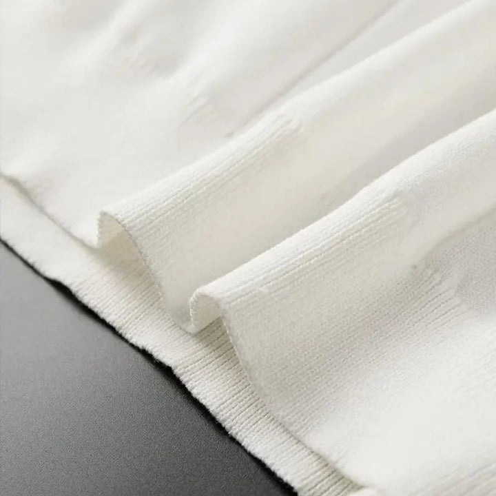 Slim fit polo met korte mouwen en verticale ribbels