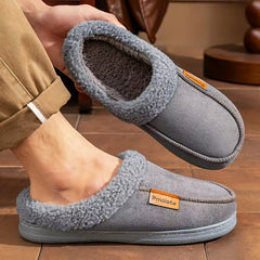 Slip-on pantoffels met pluche rand voor comfort