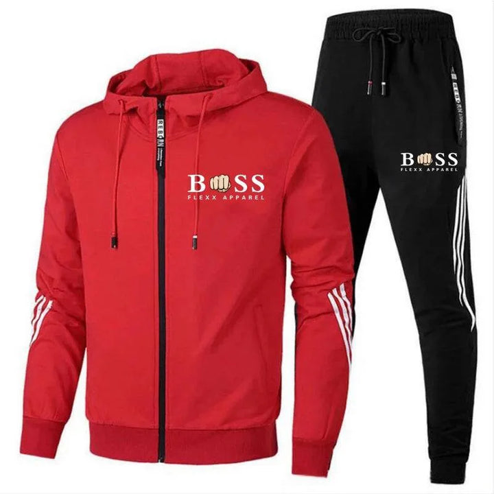 Sportanzug met hoodie en elastische tailleband