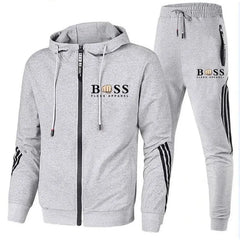 Sportanzug met hoodie en elastische tailleband