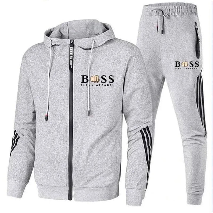 Sportanzug met hoodie en elastische tailleband