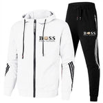 Sportanzug met hoodie en elastische tailleband