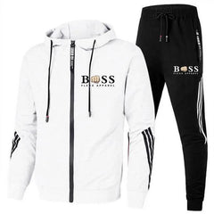 Sportanzug met hoodie en elastische tailleband