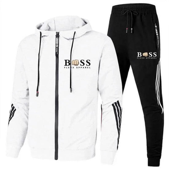 Sportanzug met hoodie en elastische tailleband