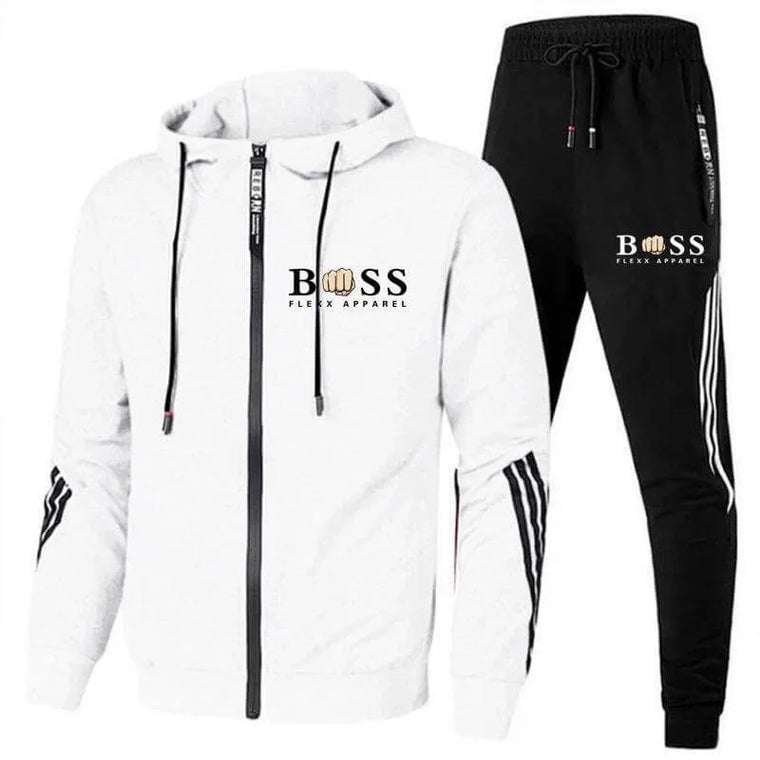 Sportanzug met hoodie en elastische tailleband