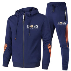 Sportanzug met hoodie en elastische tailleband