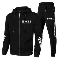 Sportanzug met hoodie en elastische tailleband