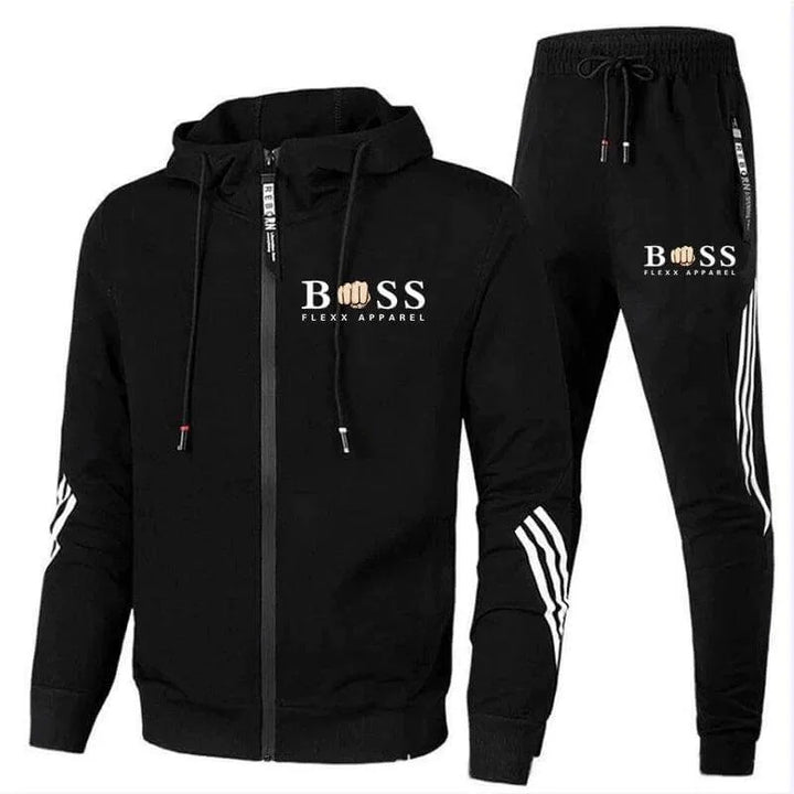Sportanzug met hoodie en elastische tailleband