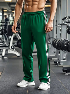 Sportbroek met elastische tailleband en zijstrepen