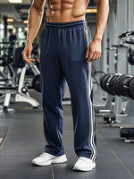 Sportbroek met elastische tailleband en zijstrepen