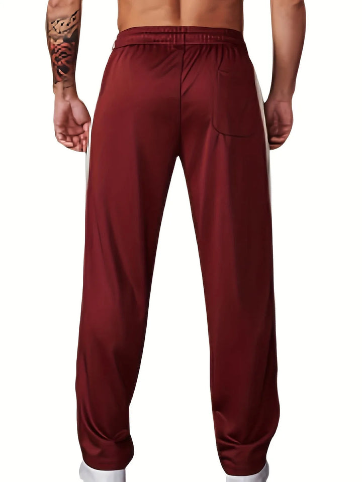 Sportbroek met elastische tailleband en zijstrepen