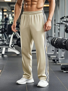 Sportbroek met elastische tailleband en zijstrepen