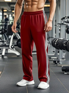 Sportbroek met elastische tailleband en zijstrepen