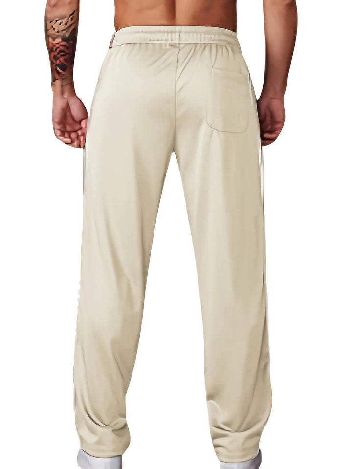 Sportbroek met elastische tailleband en zijstrepen