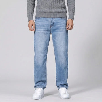 Straight jeans met lichte wassing en regular fit