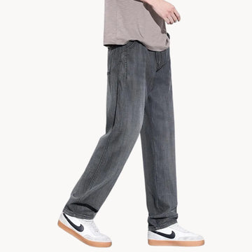 Straight leg broek met zijzakken