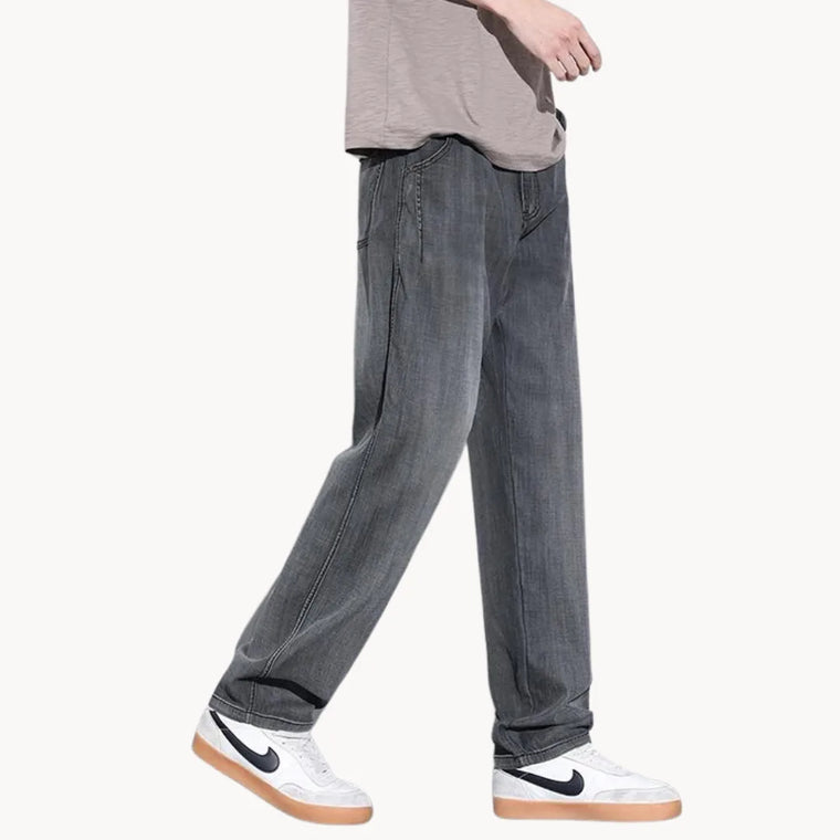 Straight leg broek met zijzakken