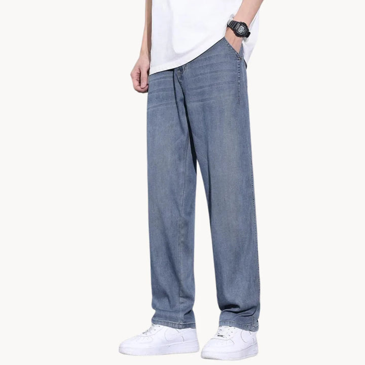 Straight leg broek met zijzakken