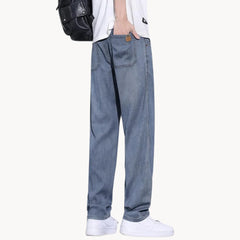 Straight leg broek met zijzakken