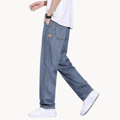 Straight leg broek met zijzakken