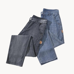 Straight leg broek met zijzakken