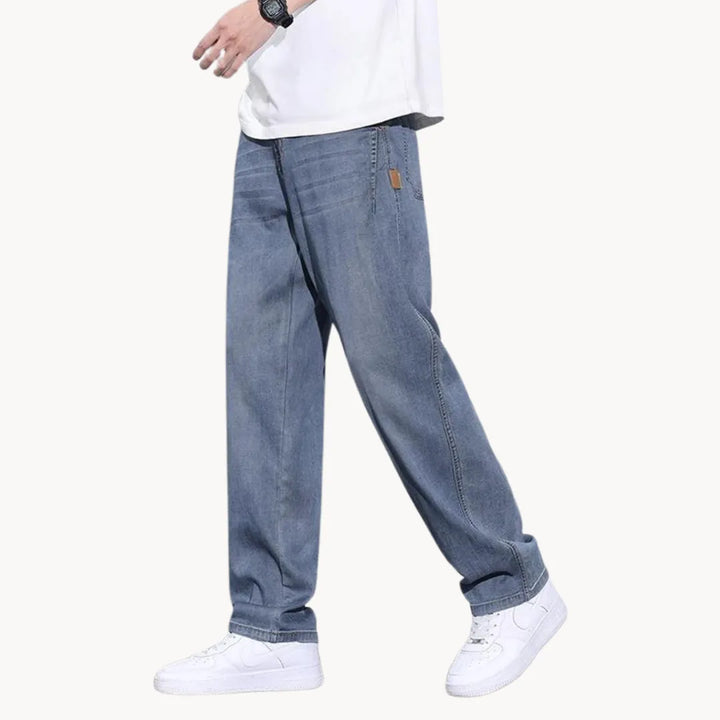 Straight leg broek met zijzakken