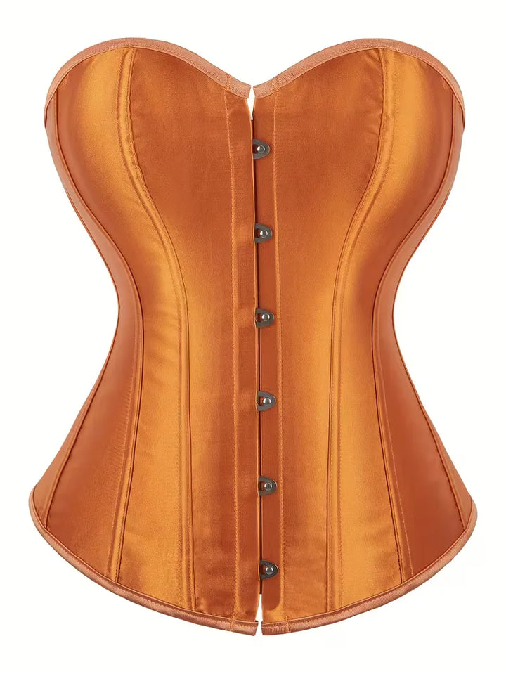 Strapless corset met vetersluiting en knoopsluiting
