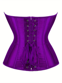 Strapless corset met vetersluiting en knoopsluiting